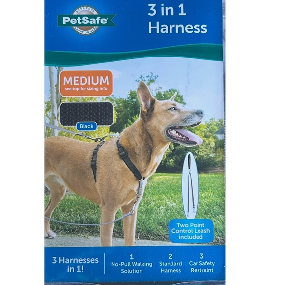 New Petsafe 3 in 1 harness Car Walk Jog M - Picture 1 of 11